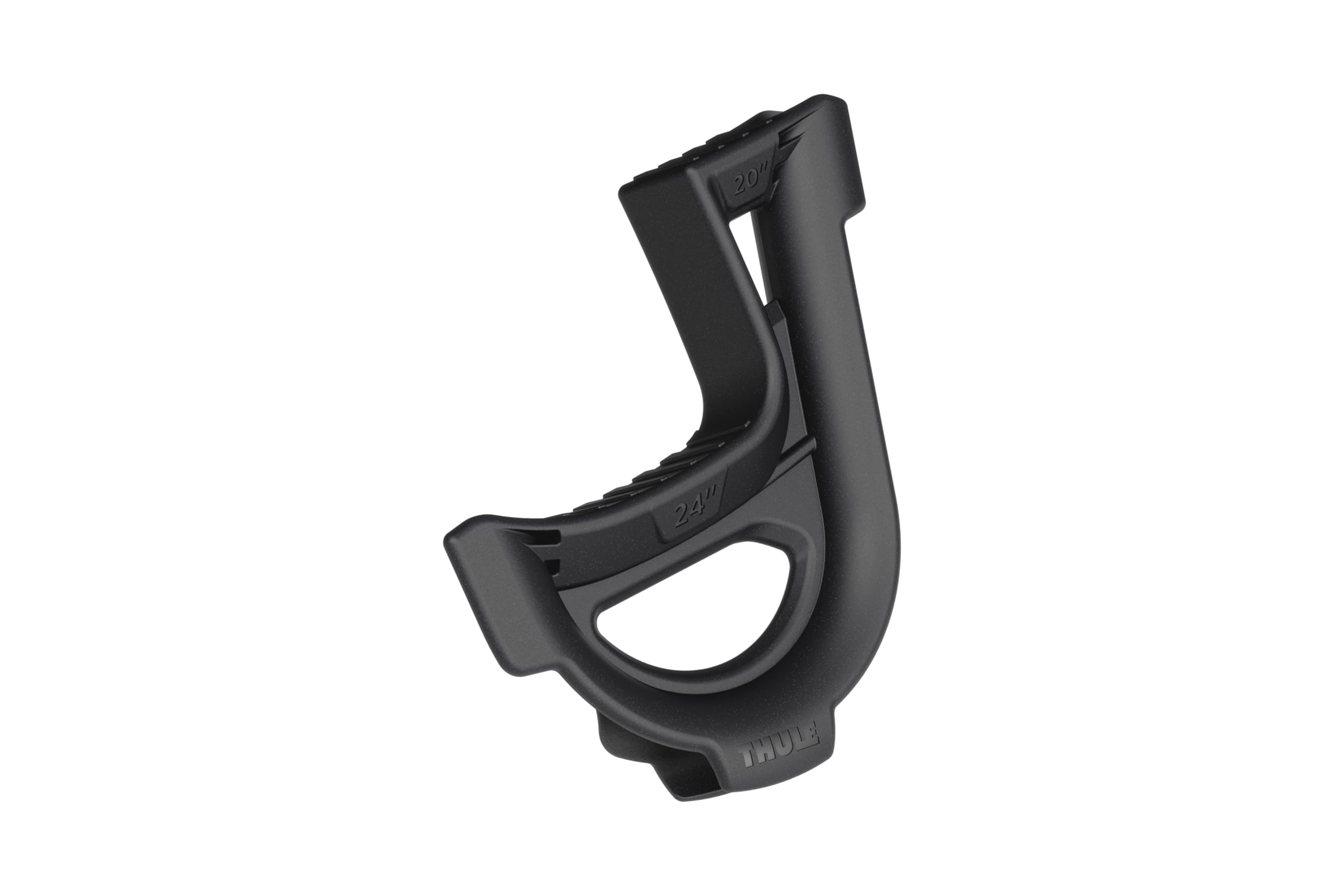 Thule Revert 20/24-inch wheel adapter enables quick tool-free mounting for smaller bikes.