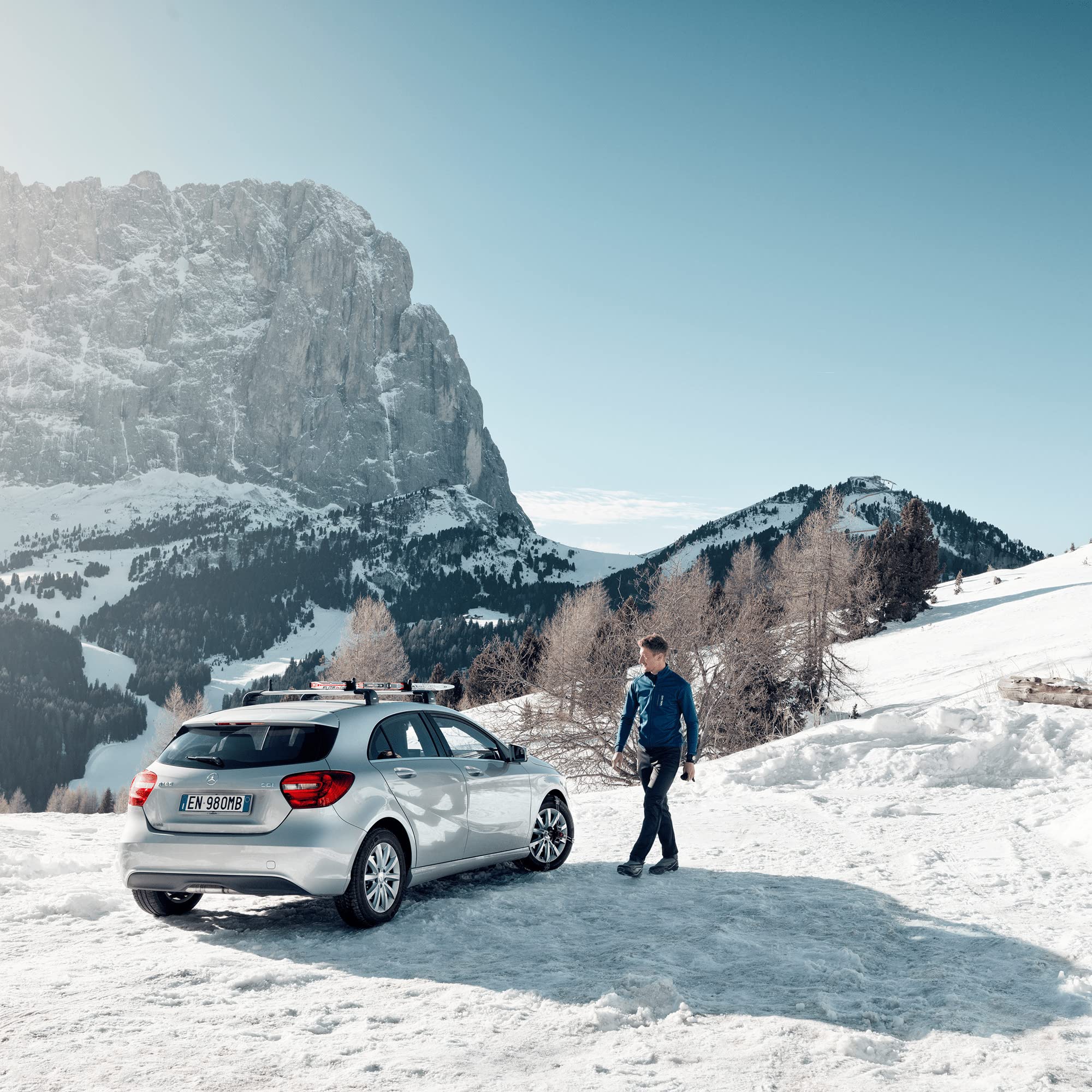 Low wind drag design of Thule SkiClick 7291 improves aerodynamics.
