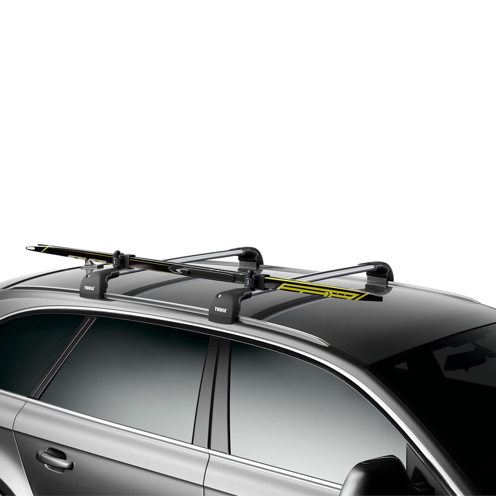 Thule SkiClick 7291 wall storage setup for easy ski organization.