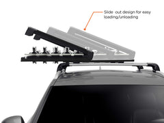 Thule SnowPack Extender carries four snowboards with stable mounting