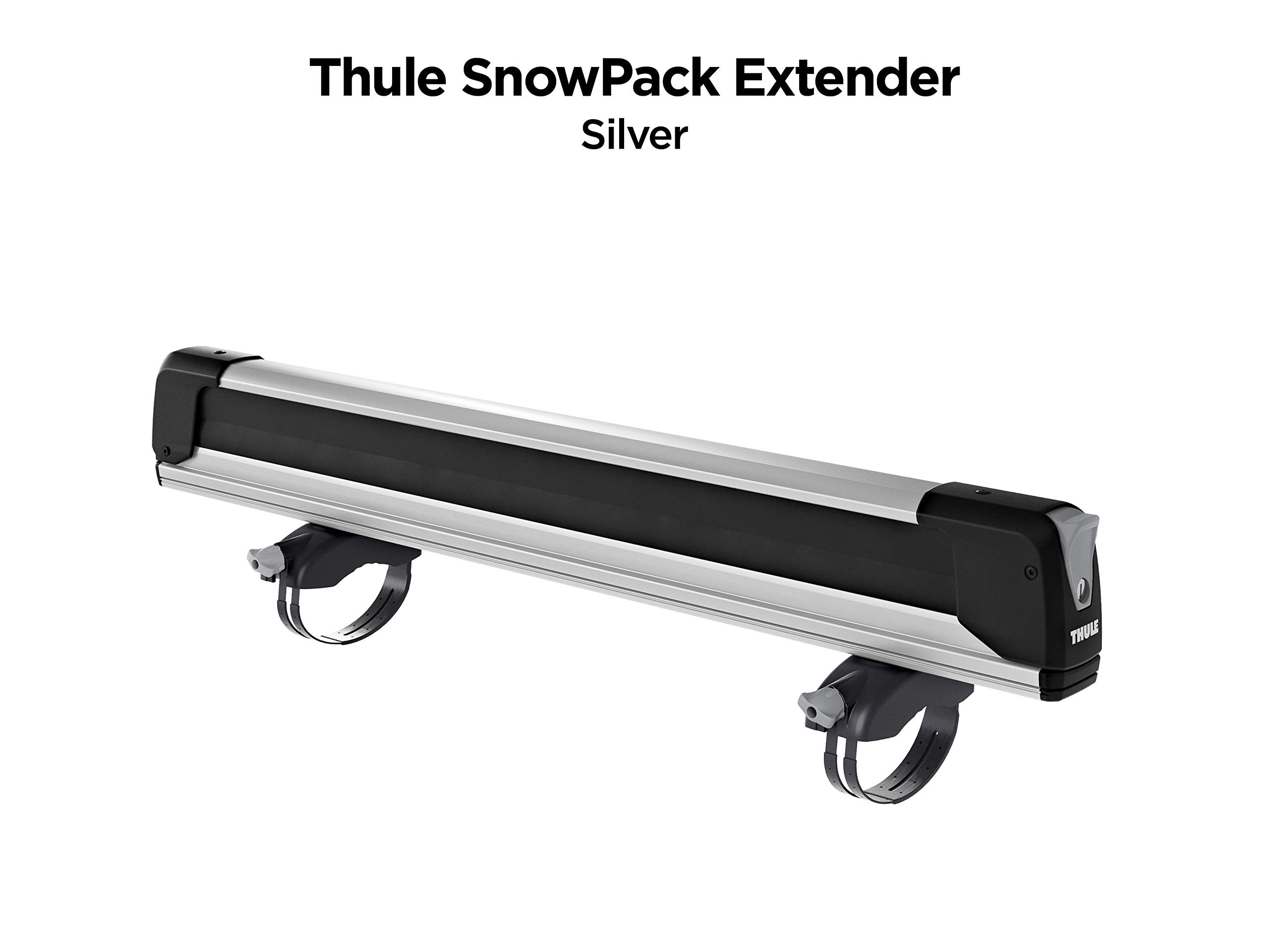 Thule SnowPack Extender raised design provides roof clearance for tall bindings
