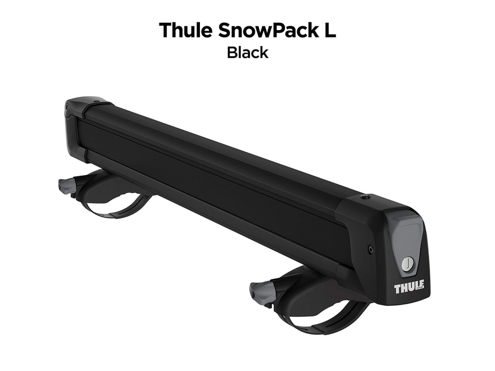 Thule SnowPack Large universal mount fits Thule and factory racks.