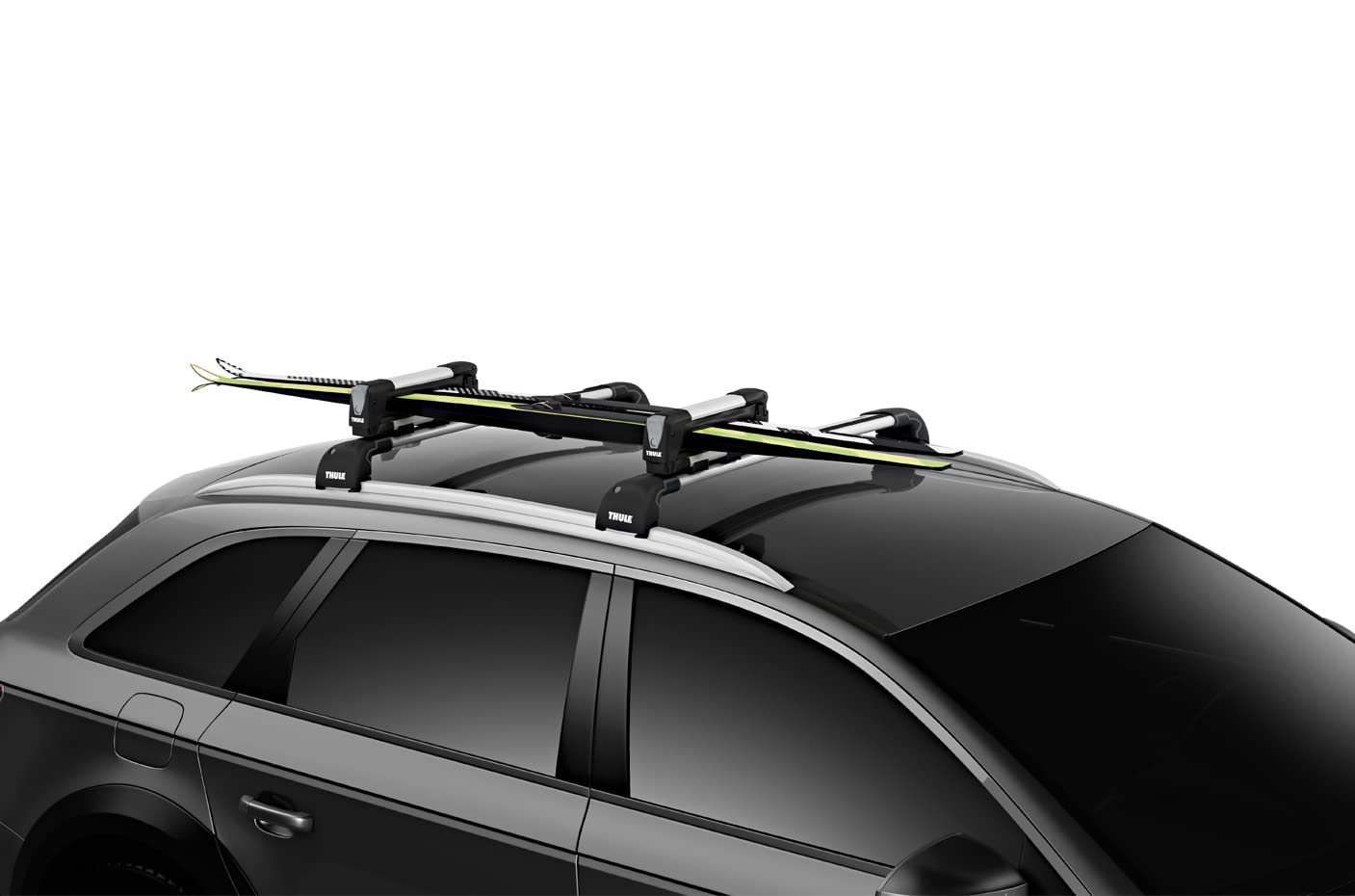 Vertical spring system lowers carrier height for easier unloading.