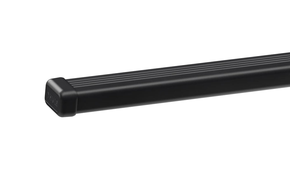 Thule SquareBar 118-47in black compatible foot packs highlight easy integration