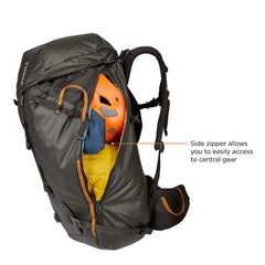 Thule Stir Alpine 40L frame sheet removable reduces load.