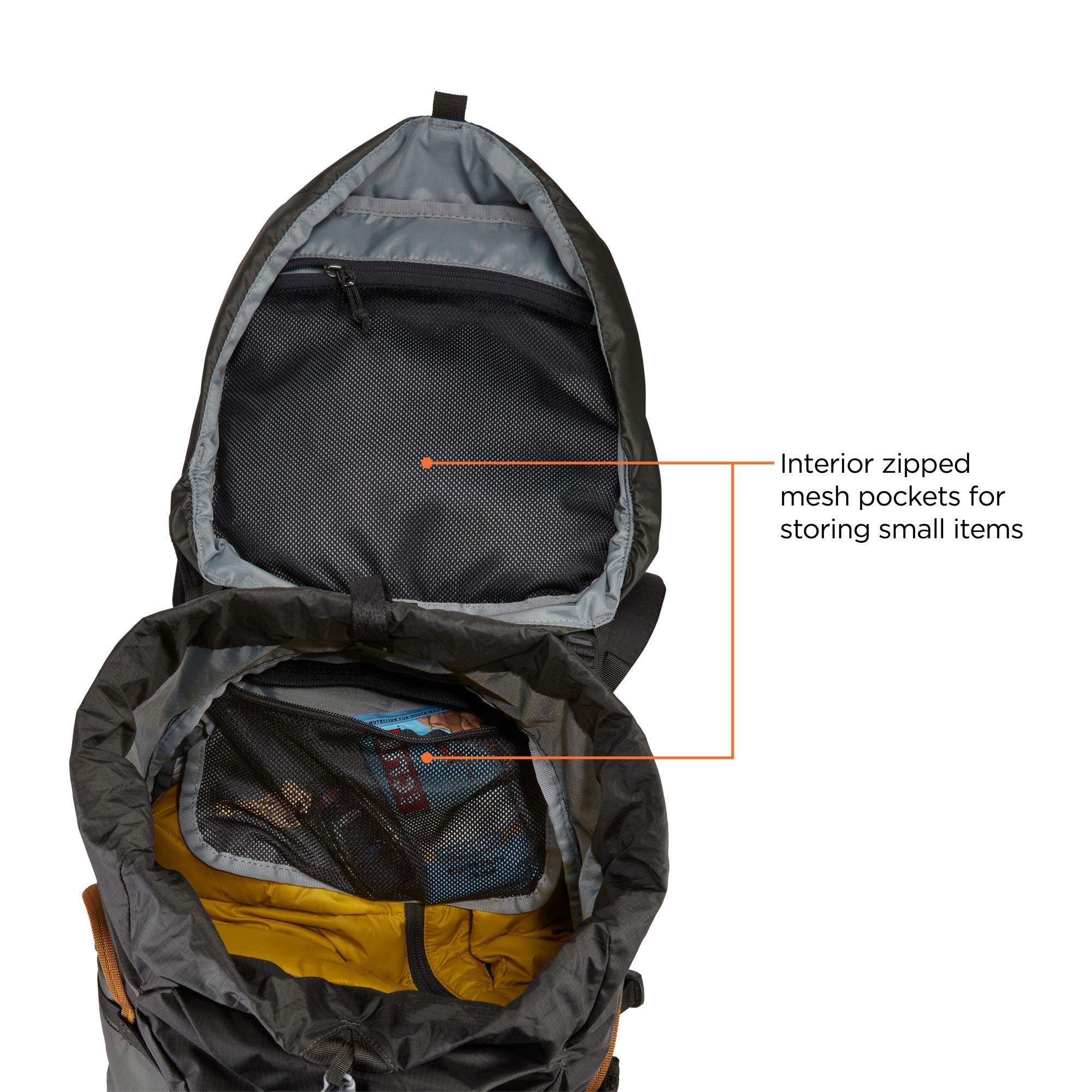 Thule Stir Alpine 40L shoulder pocket for snacks on the move.