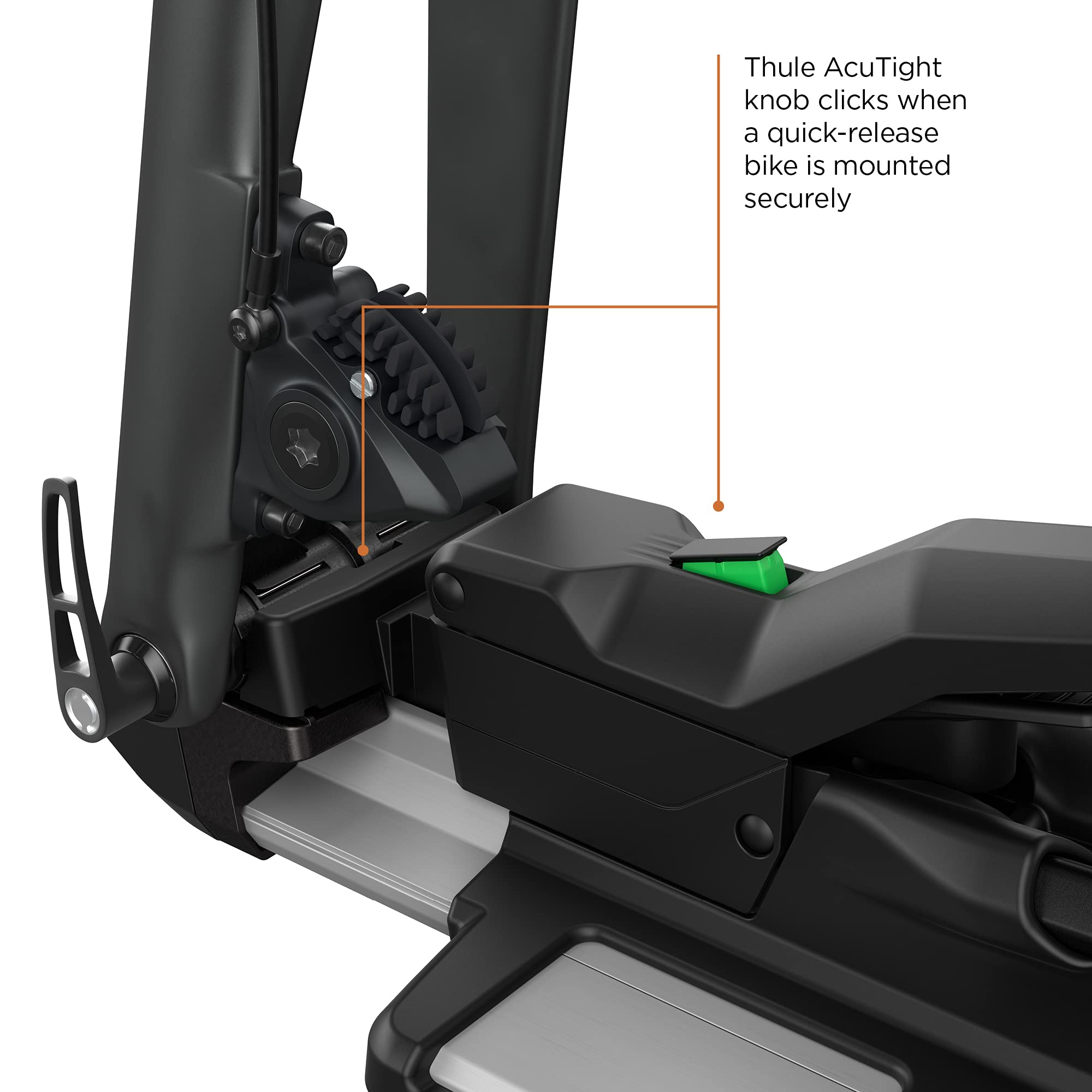Integrated locking system protects both bike and rack during transit.