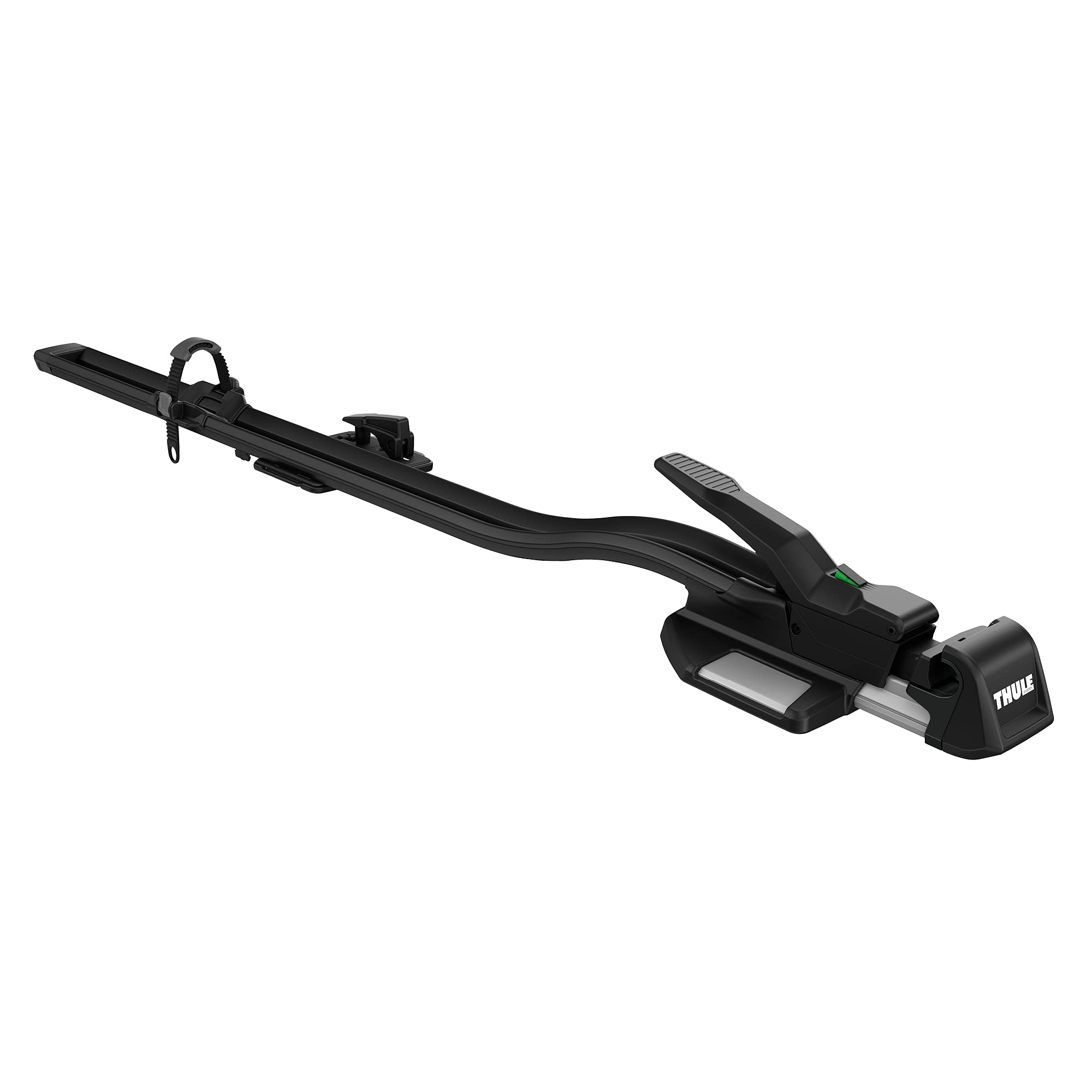 Mounts on all Thule racks and most factory bars.