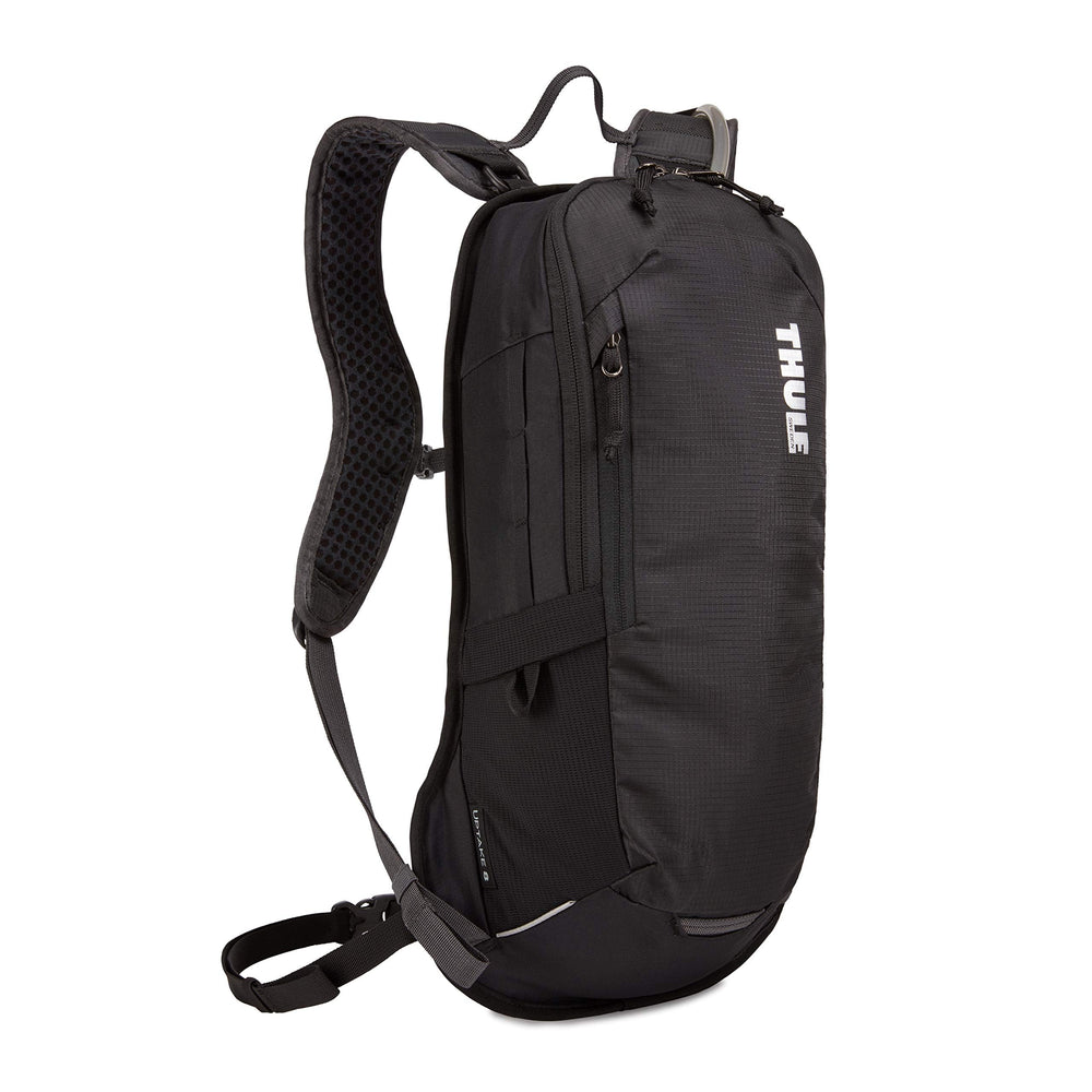 Thule Uptake 8L front view showing organized pockets for quick trail access