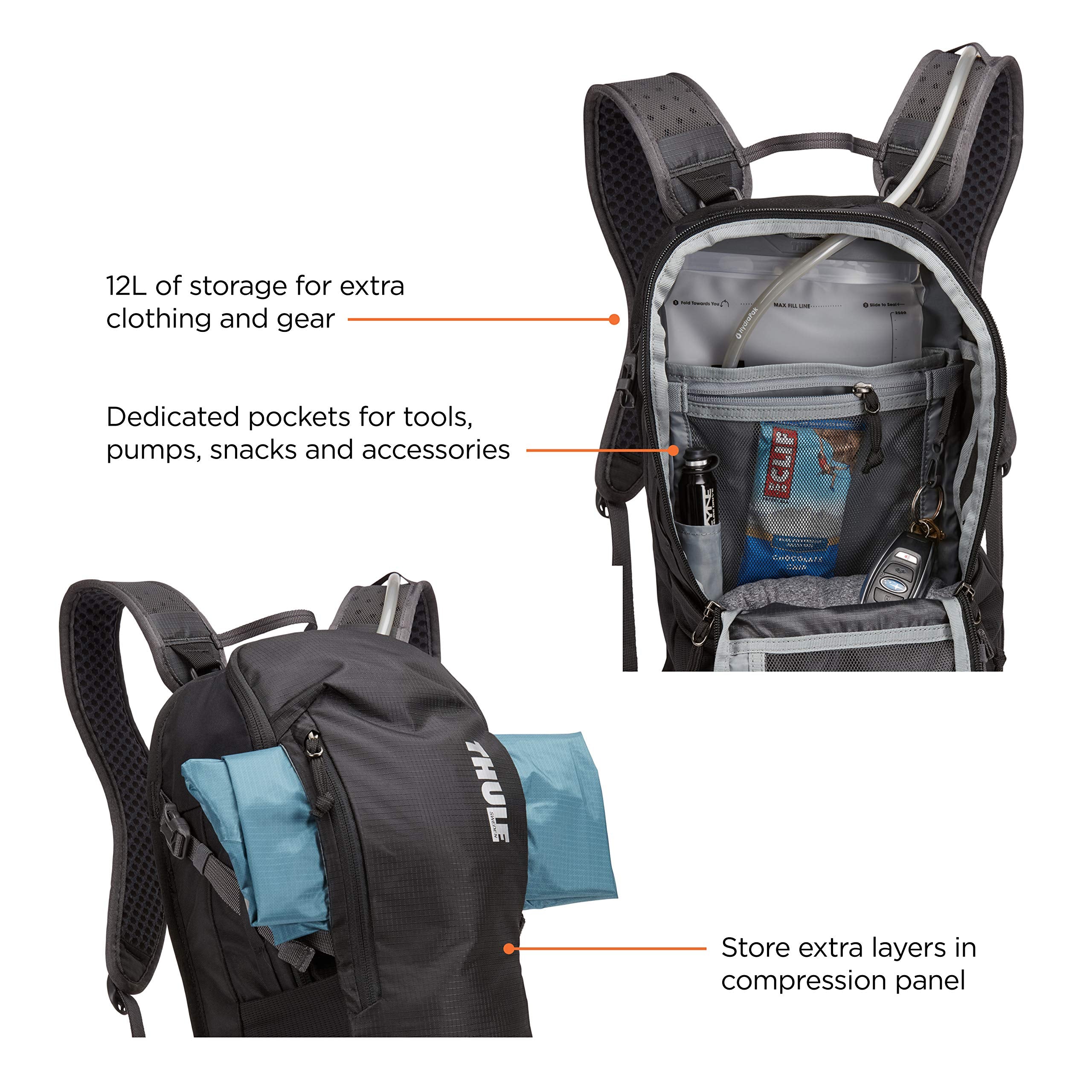 Thule Uptake 12L storage space for tools and nutrition.