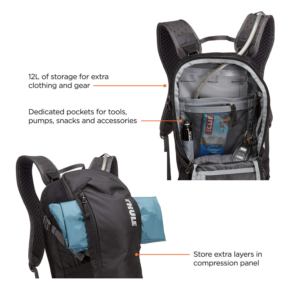 Thule Uptake 12L storage space for tools and nutrition.