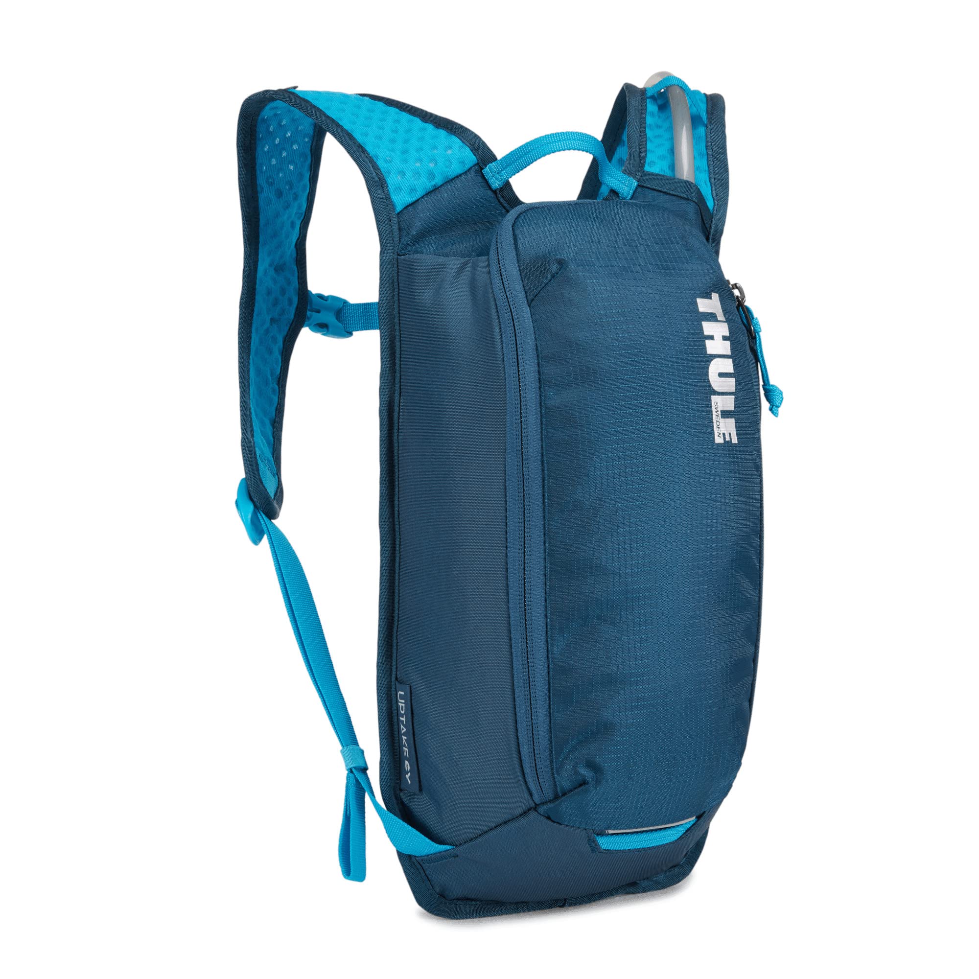 Thule Uptake youth hydration pack front view showing compact fit for bikes and hikes