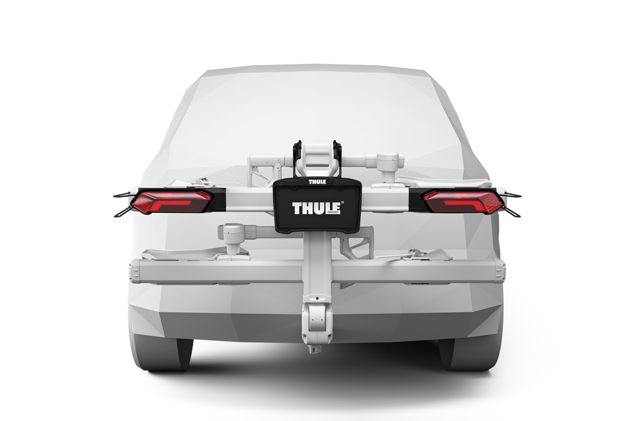 Thule Verse Light shown in down position for improved road visibility.