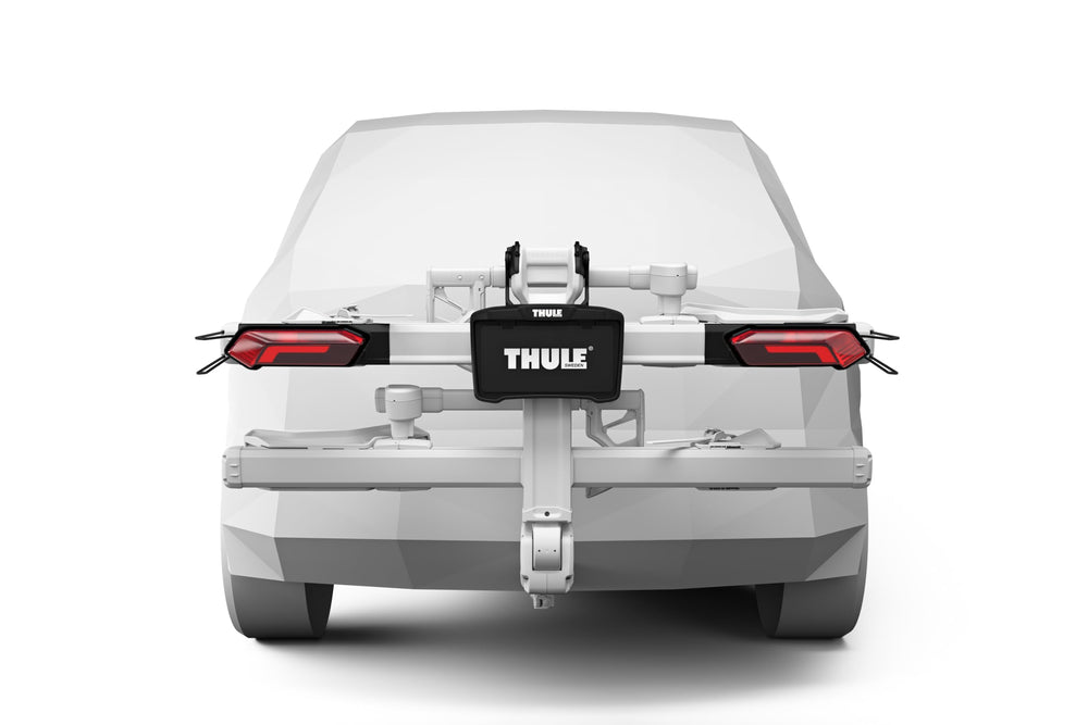 Thule Verse Light shown in down position for improved road visibility.