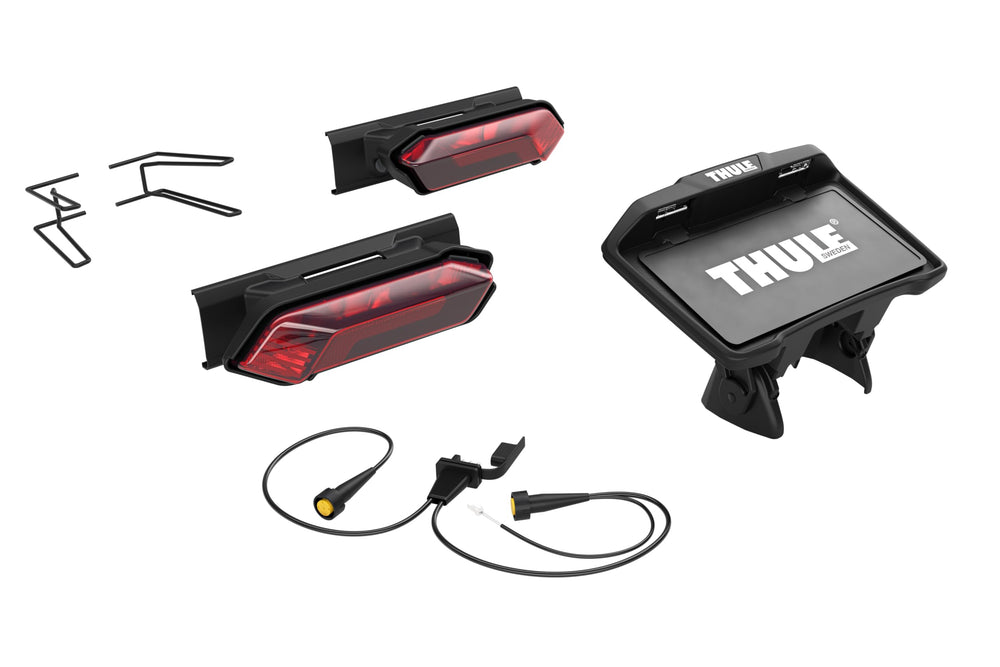 Thule Verse Light with rotational housing enhances bike visibility in down or vertical mounting.
