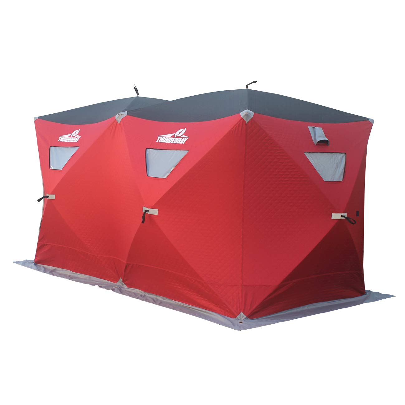 300D Oxford Blackout fabric covering the ice shelter