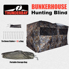 THUNDERBAY Bunkhouse entry doors show easy access from opposite corners.