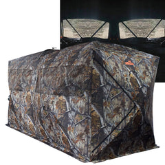 THUNDERBAY Bunkhouse front view highlights spacious six-person hunting shelter.