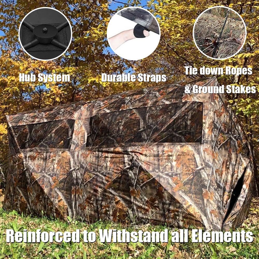 THUNDERBAY Bunkhouse ground skirt reduces wind and scent movement.