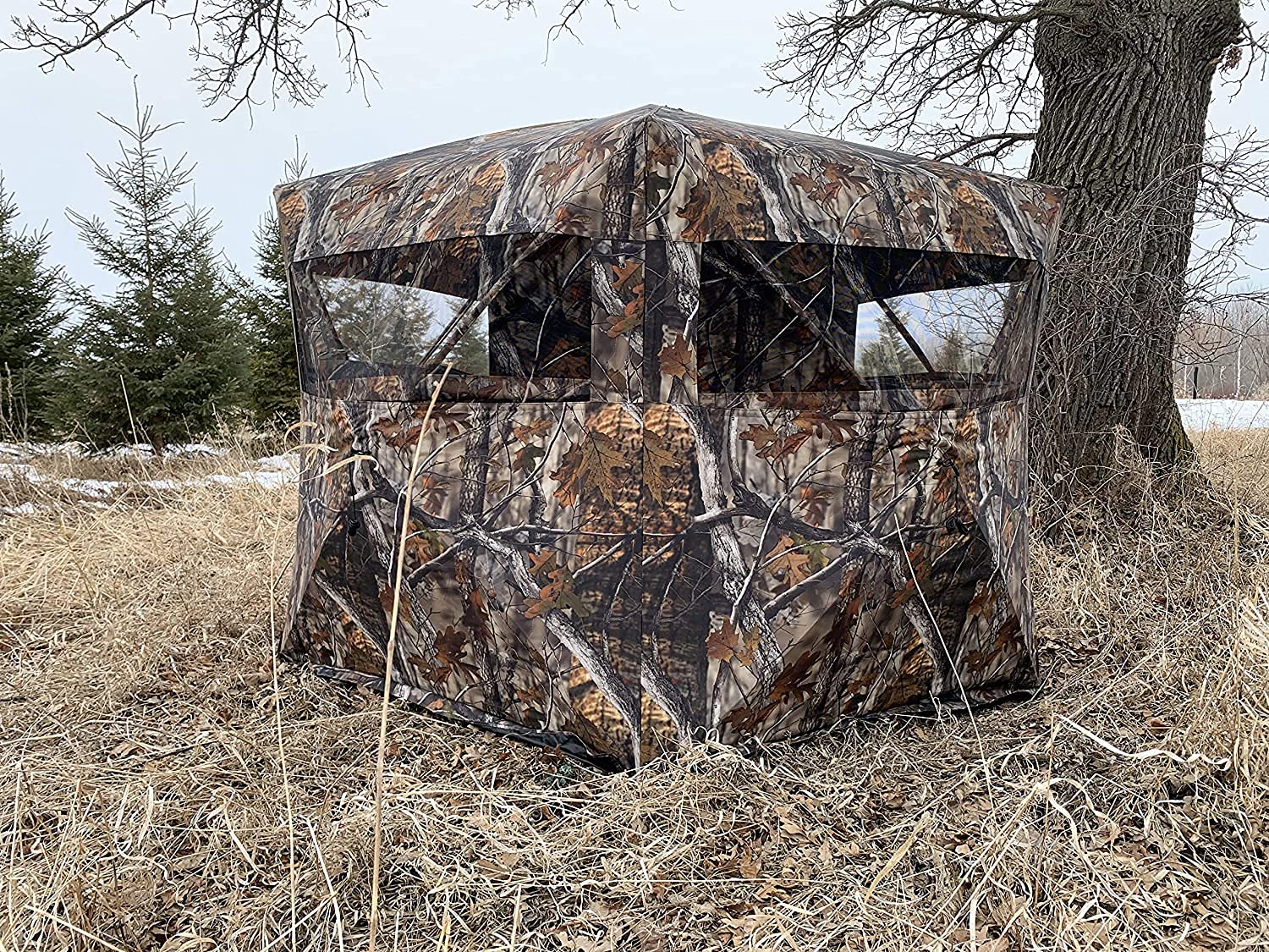 THUNDERBAY Gobbler Lodge window with noise-free operation for stealth.