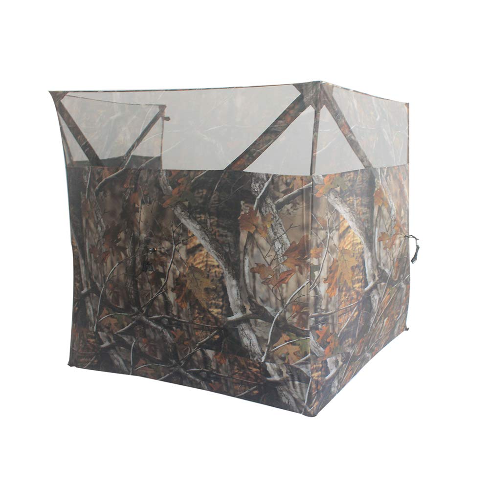 THUNDERBAY ground blind assembly ease close-up highlights fast stake loops and setup.