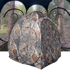 THUNDERBAY Run & Gun ground blind top view shows compact footprint