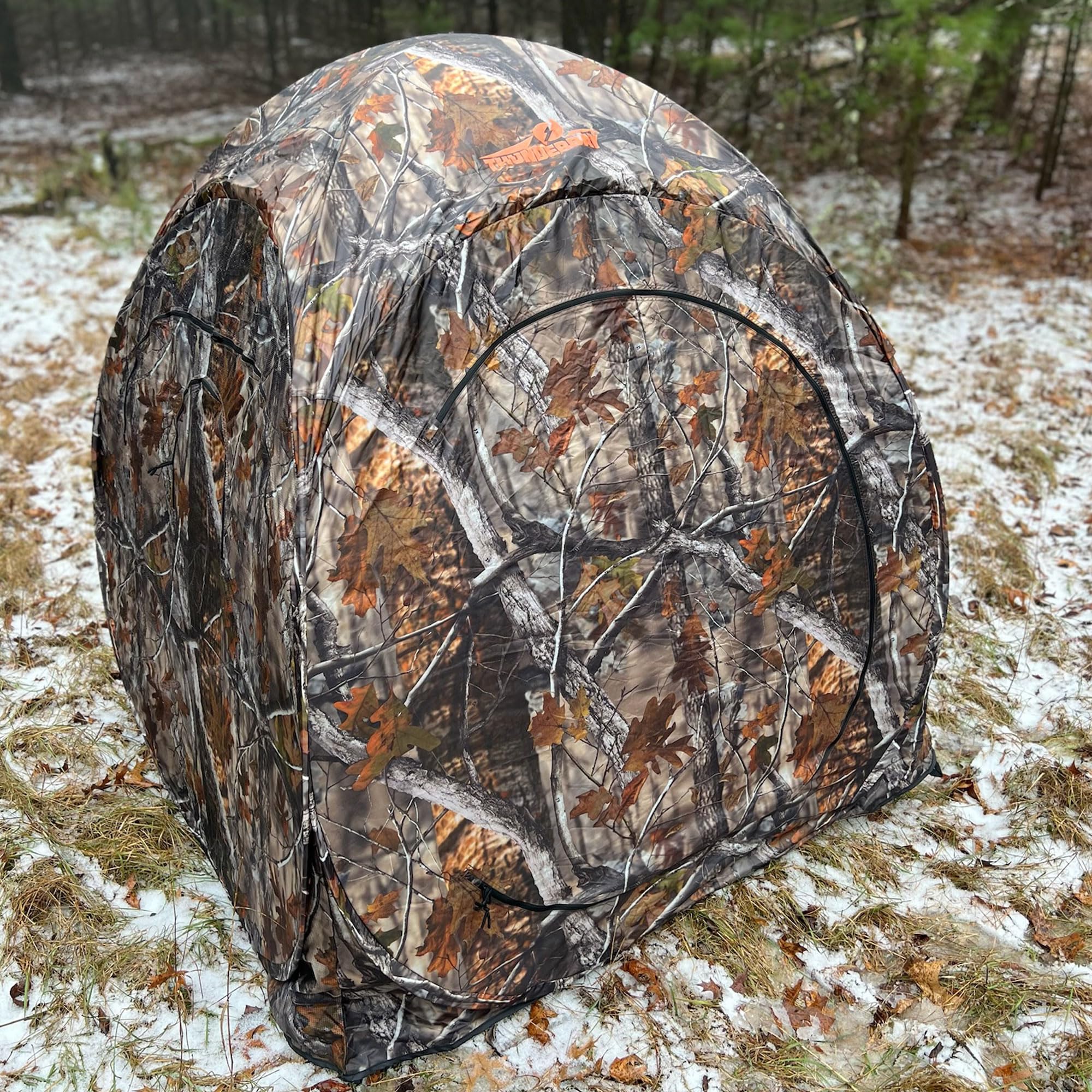THUNDERBAY Run & Gun in woodland camouflage blends with surroundings