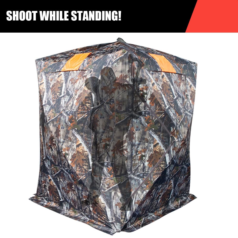 THUNDERBAY Two-Tall see-through hunting blind 84 inches tall for standing shot setup