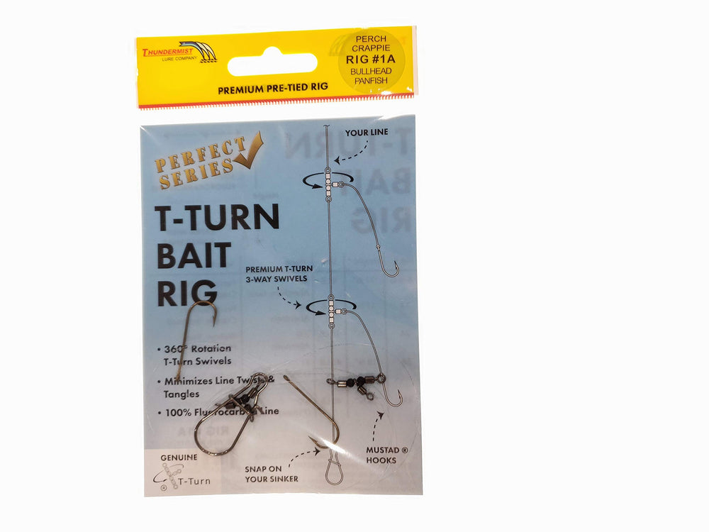 Thundermist Lure Company 1A rig prepared to fish with Mustad hooks