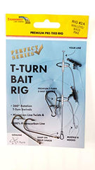 Close-up of Mustad hooks and swivels on Thundermist T-Turn Bait Rig