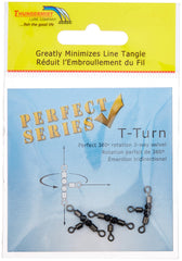 Thundermist T-Turn swivel closeup with black nickel finish preventing tangles.