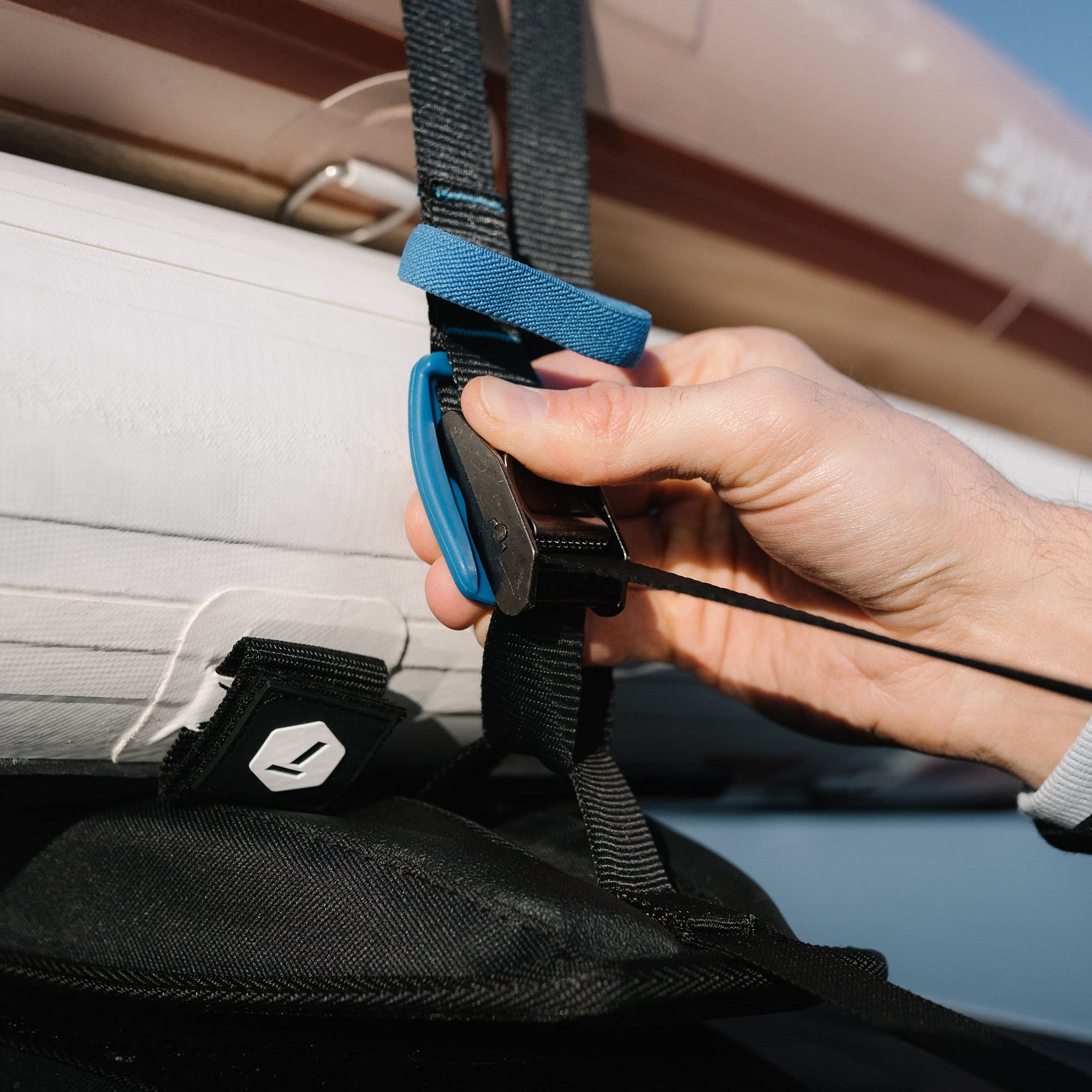 THURSO SURF adjustable Velcro straps tailor fit to cargo.