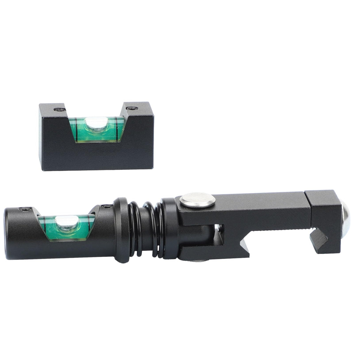 Thwackor foldable scope level folding mechanism for quick setup and stable readings.