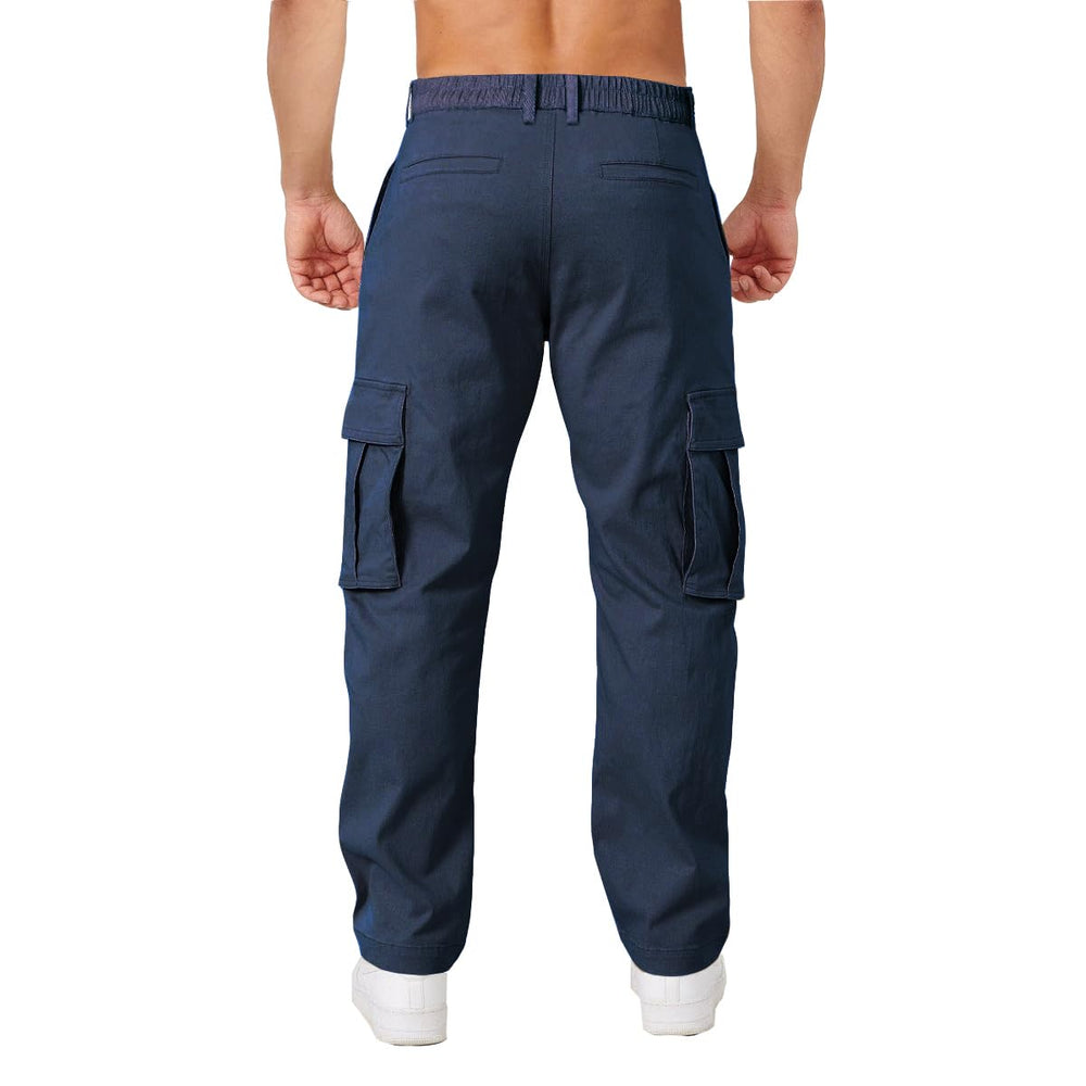 THWEI cargo pants cotton-spandex fabric provides breathable stretch during activities.
