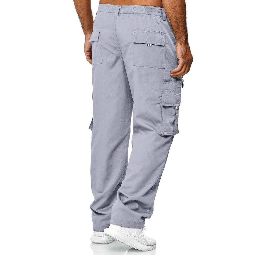 THWEI cargo pants back pockets with flaps secure small items on the move.