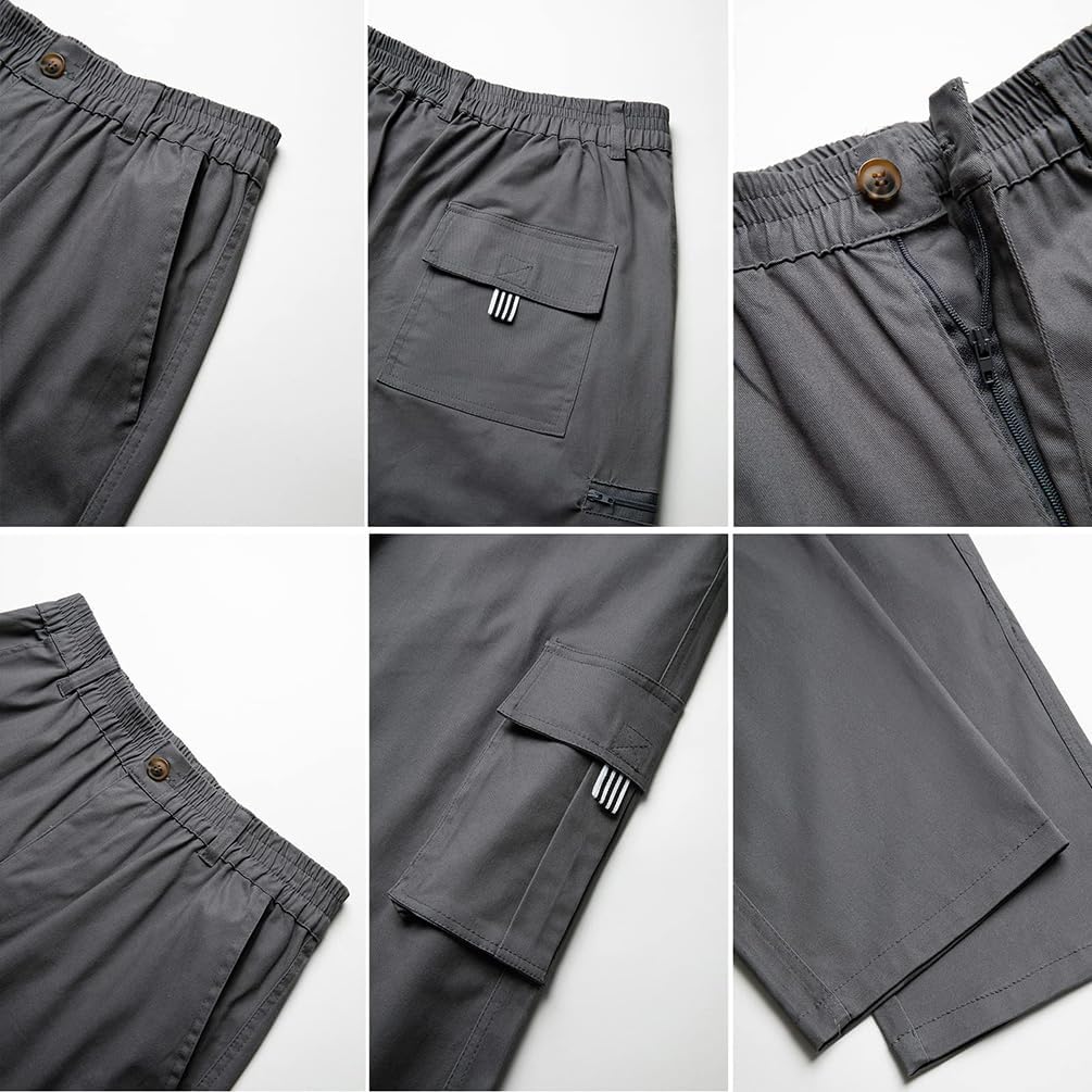 THWEI fabric detail in grey reveals breathable cotton blend with slight stretch.