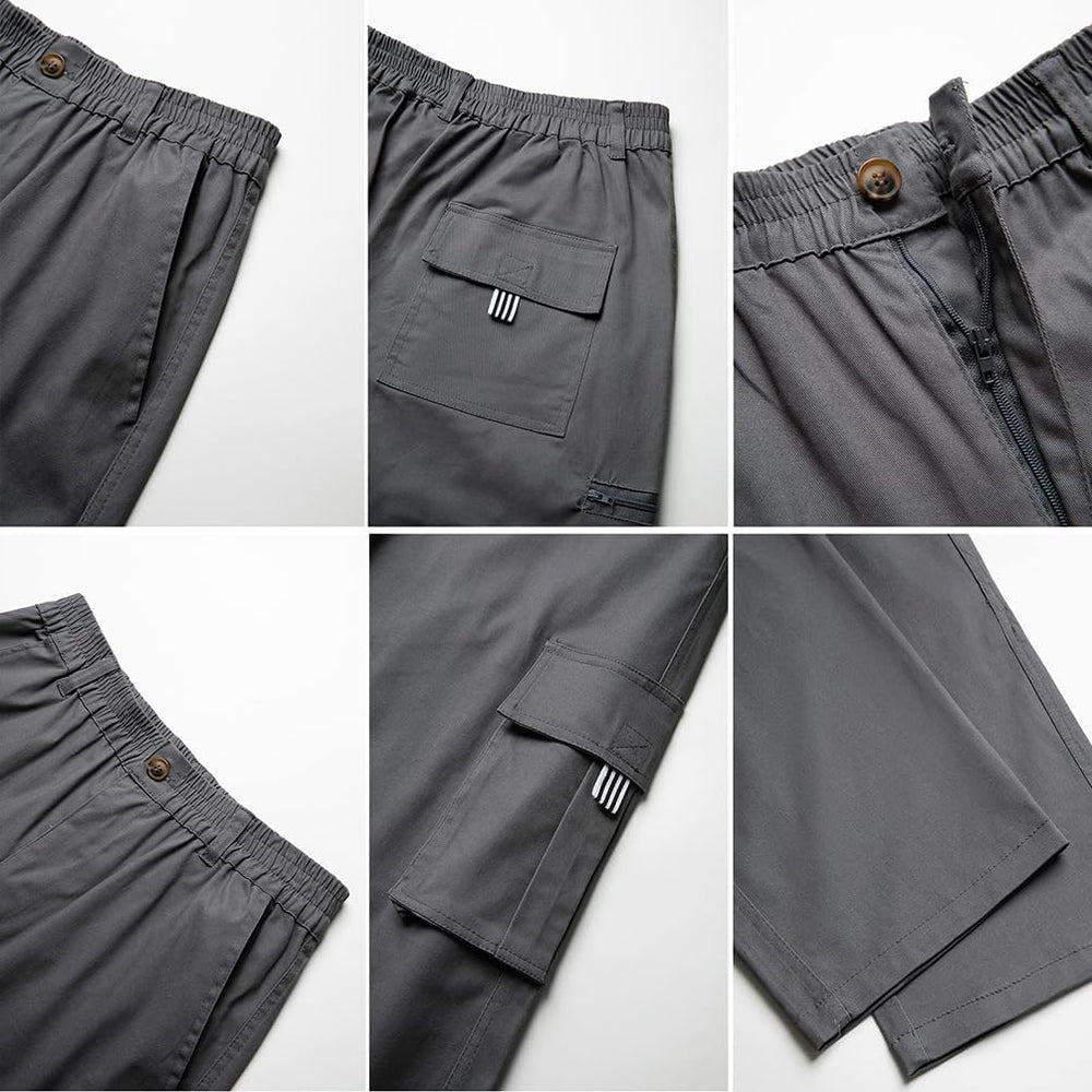 THWEI fabric detail in grey reveals breathable cotton blend with slight stretch.