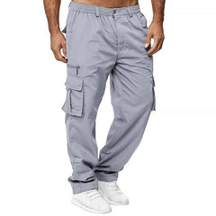 THWEI mens cargo pants front view showing relaxed fit for everyday comfort.