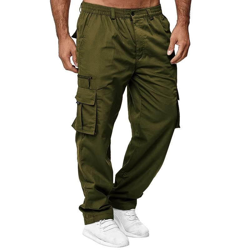 THWEI men's cargo pants pocket detail highlights six-pocket storage for organized errands.