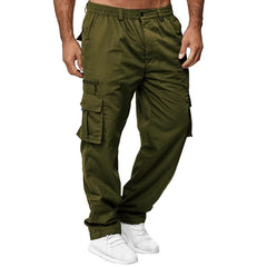 THWEI men's cargo pants pocket detail highlights six-pocket storage for organized errands.