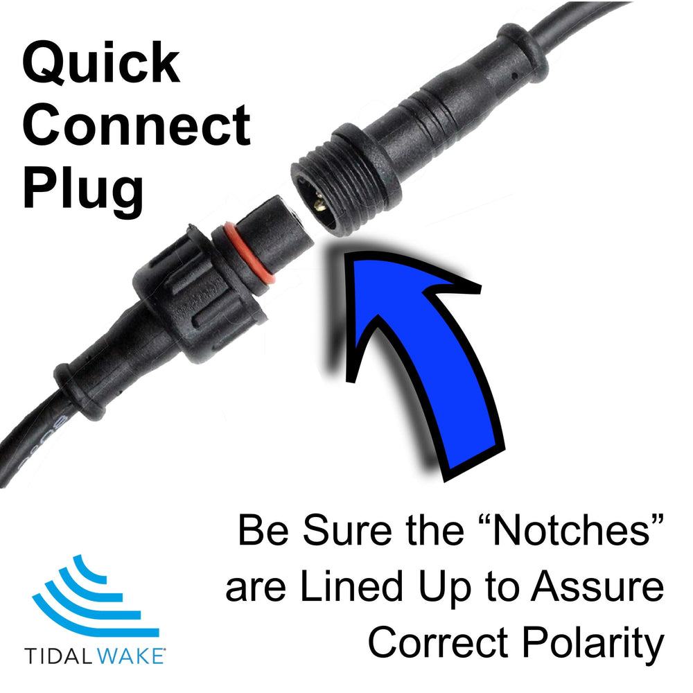 Waterproof quick-connect plug and storage bag