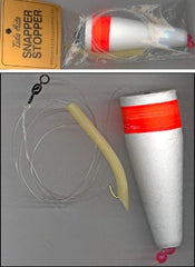 Tide Rite weighted foam snapper popper with tube hook for dock fishing, no bait needed