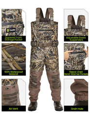 TIDEWE waterproof wader seams with armor weld for leaks protection.