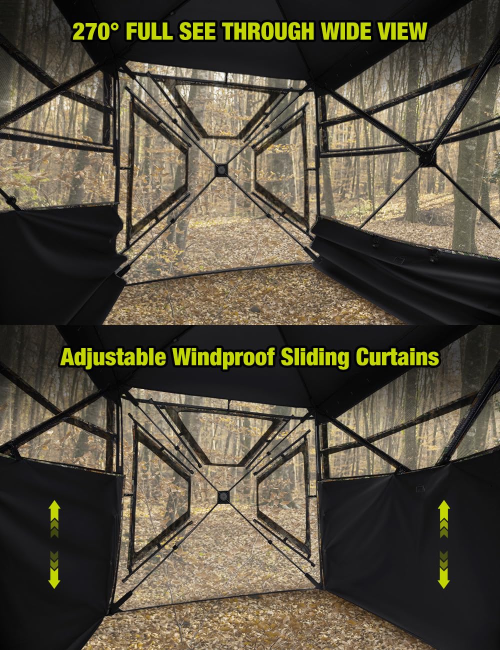 TIDEWE blind curtain in adjustable semi-transparent mode for flexible concealment