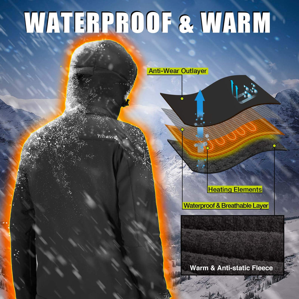TIDEWE detachable hood and YKK zipper detail for wind protection and secure fit.