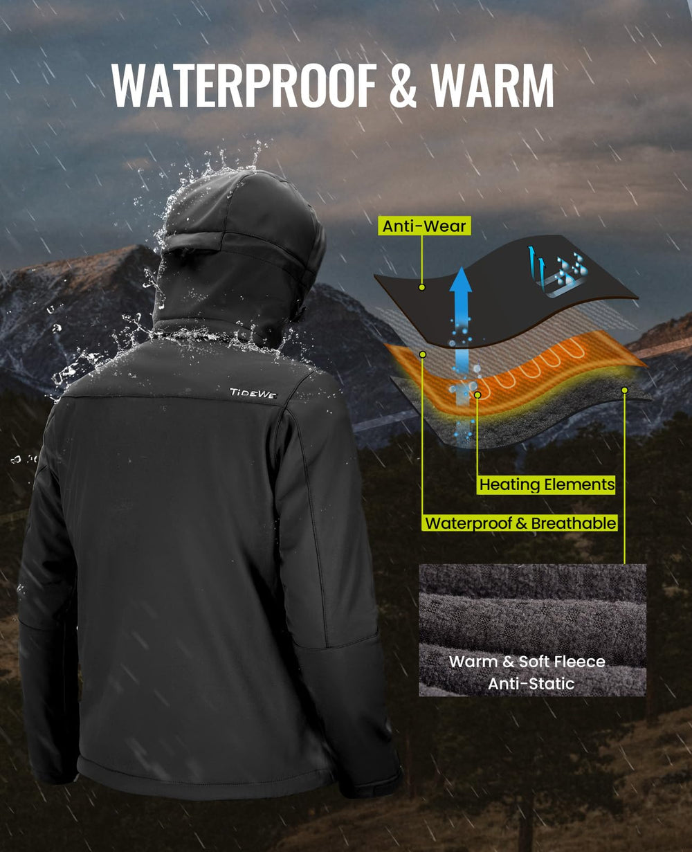 TIDEWE detachable hood and durable YKK zipper protect from wind.