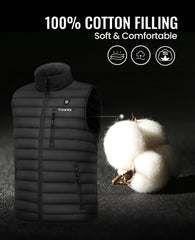 TIDEWE heated vest collar and pockets for discreet warmth outdoors