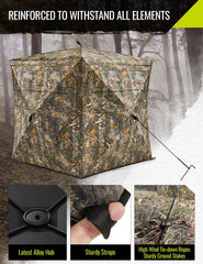 TIDEWE 2-3 person blind offers generous space for comfortable hunting.