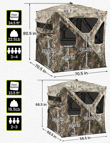 TIDEWE hunting blind includes 500D carrying bag for portability