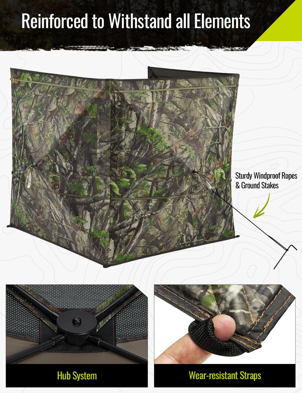 TIDEWE hunting blind hub pop-up setup for fast field deployment